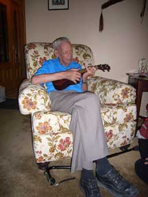 Dad playing the ukeele