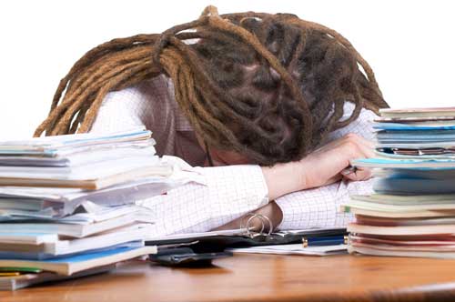 stressed by too much work