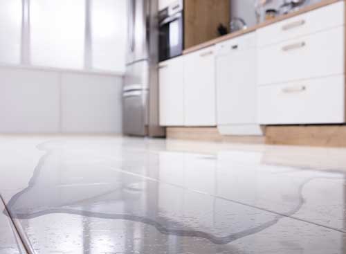 dishwasher that leaked during the night