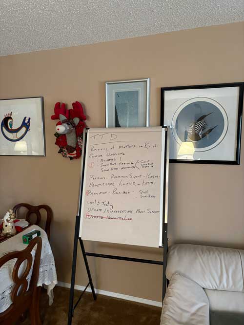 Things To Do (TTD) flip chart