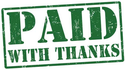 paid with thanks stamp