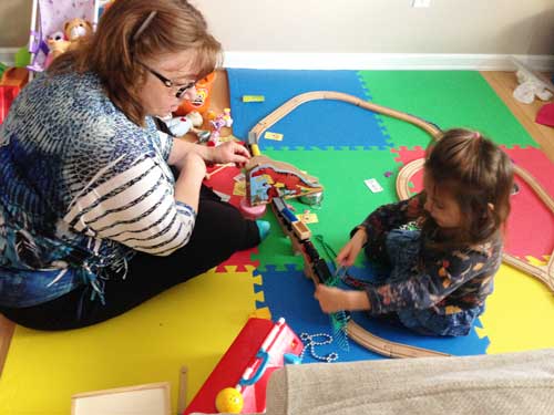 playing lego with Gramma